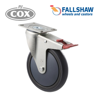 Fallshaw Big M Series Castors - 150mm Grey Rubber wheel