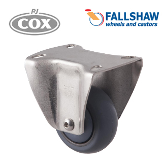 Fallshaw M Stainless Castors - 75mm TPE wheel