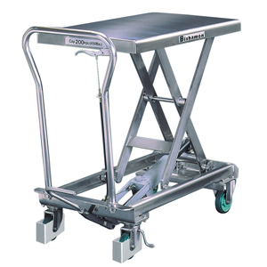 Stainless-Steel Bishamon Manual Scissor Lift Tables