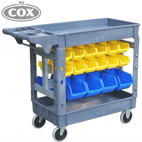 2 Tier Trolley with 32 Part Bins MUD132