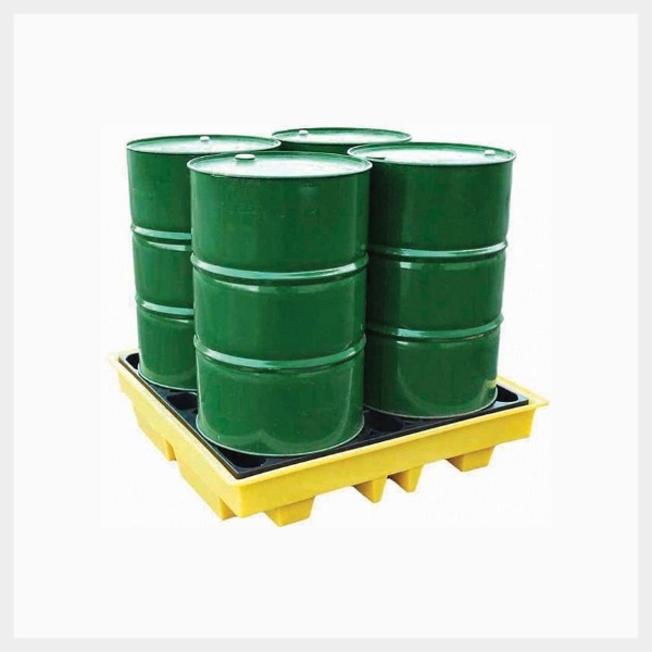 4-Drum Square Spill Pallet - 230L Sump