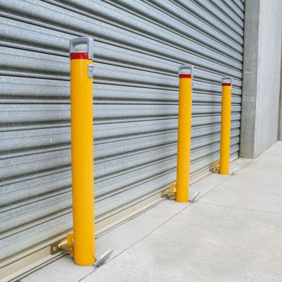 Roller Door Protection Removable Bollards with Cam-Lok