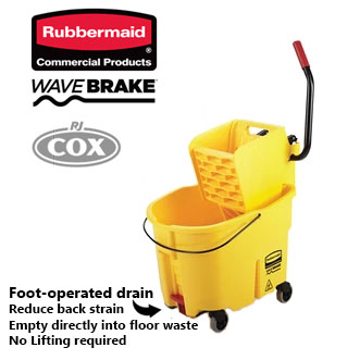 Rubbermaid 33L (35 Qt) WaveBrake with Foot-operated Drain