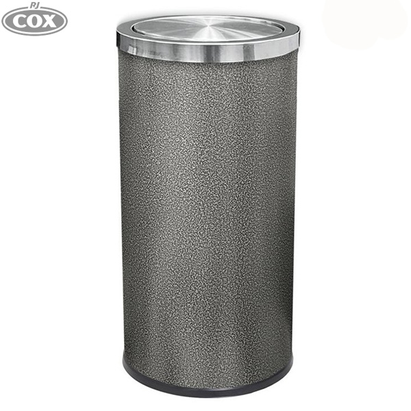 30 Litre Hammertone Bin with Stainless-Steel Top and Swing-Top Lid