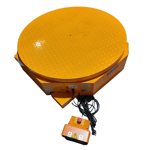 Rotating Electric turntable for wrapping pallets 2000kg capacity.