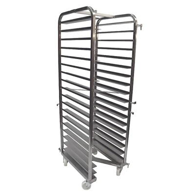 18 Tier S/S Bakery Trolley with tray locking bar