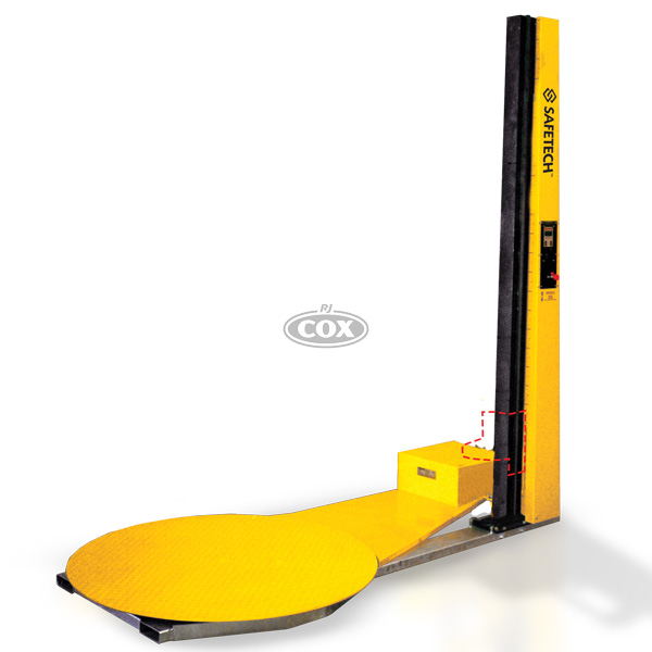 Forklift loadable semi-automatic Stretch Tape Wrapper