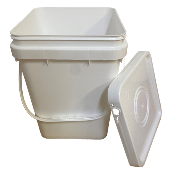 Viscount Plastics Square Pail 10L White (NO LIDS LEFT)