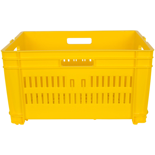 Nally IH098 50L Yellow Stackable Vented Crate