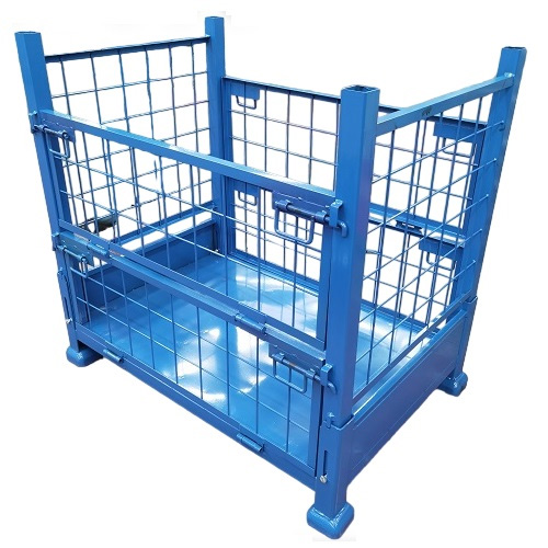 Pallet Cage Storage - Collapsible, Foldable Sides, Stackable - 1000kg Capacity