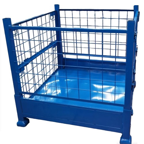 Standard Pallet Cage Storage - Collapsible, Foldable Sides, Stackable - 1000kg Capacity