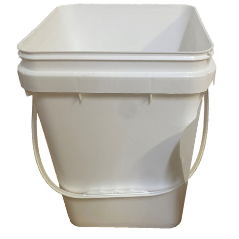 Viscount Plastics Square Pail 10L White (NO LIDS LEFT)