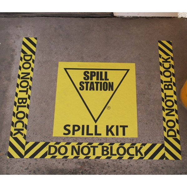Spill Kit Location Floor Sign 400x400mm X-FDP