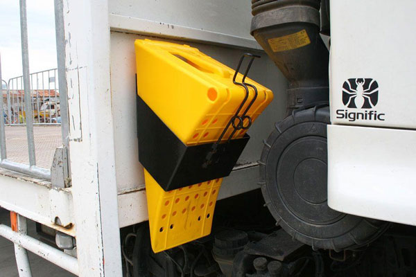 Large Moulded Plastic Wheel Chock 480mm Safety Yellow WC8P