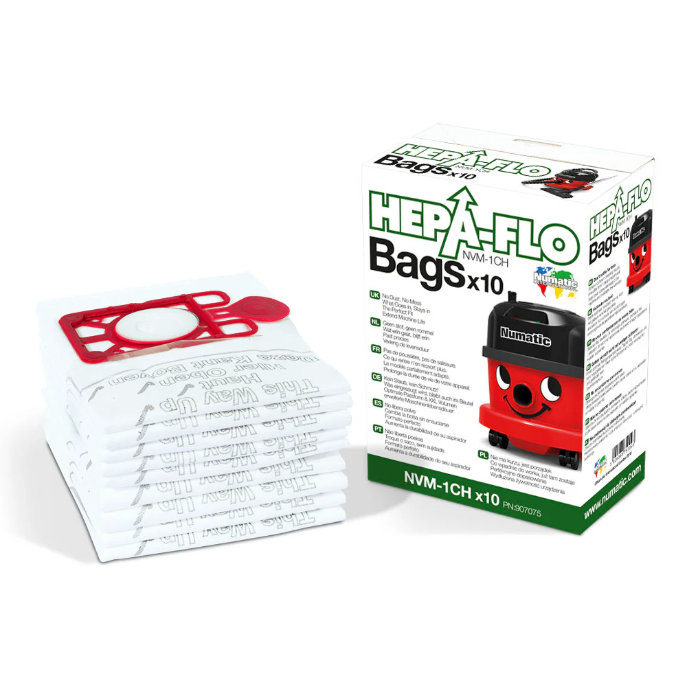 Numatic HepaFlo Filter Bags 10 Pack 604015