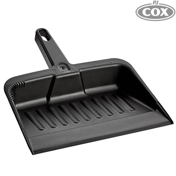 Rubbermaid FG200500CHAR 12 1/4" Heavy-Duty Plastic Dust Pan