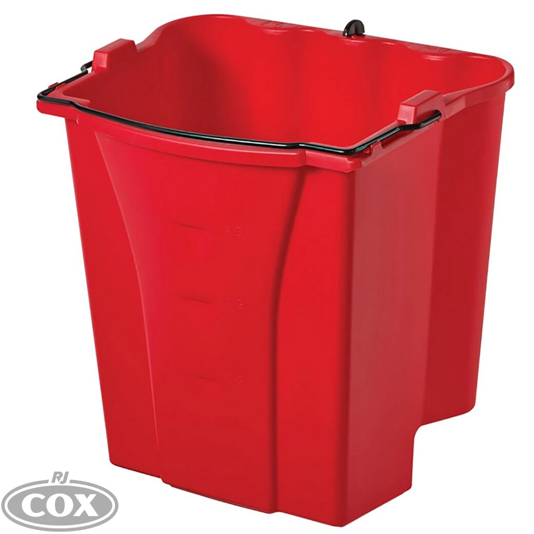 Rubbermaid WaveBrake 1.0 Dirty Water Bucket 17L Red FG9C7400RED