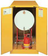 AU25662 207 Litre Horizontal Drum - 2 Door Drum Cabinets...Yellow Powder Paint Finish  