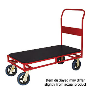 Megamate Single-handle Heavy-duty Poly-Deck Platform Truck