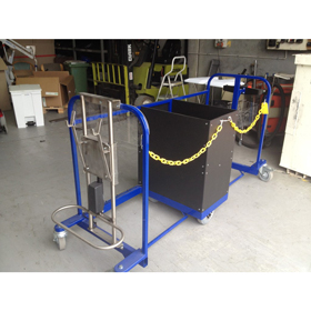 3-bin Motorised Wheelie Bin Transport Trolley