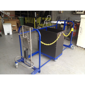 3 bin Motorised Wheelie Bin Trolley