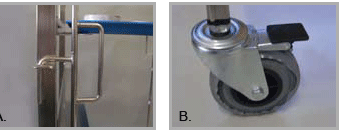 Breakfast Tray Trolley Tray Locks & Brake