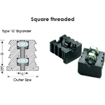 Fallshaw Mounting Accessories - Tube Ends Square