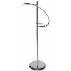 Spiral clothes rack on round base with 25 hanging positions